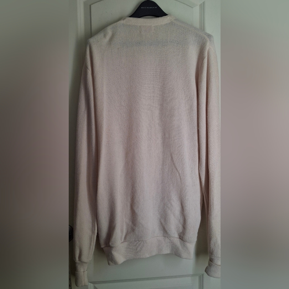 The Fox CollectionKint Cream Button-Up Cardigan knit cardigan XL(46)orlon Acrili - Picture 2 of 10